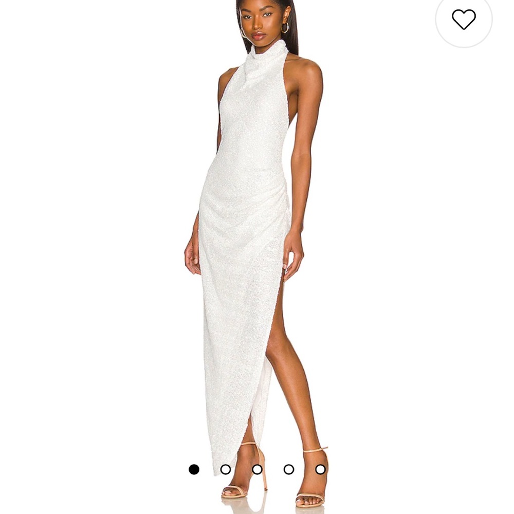 Amanda Uprichard Samba Gown in white sequin - REVOLVE - WORN ONCE